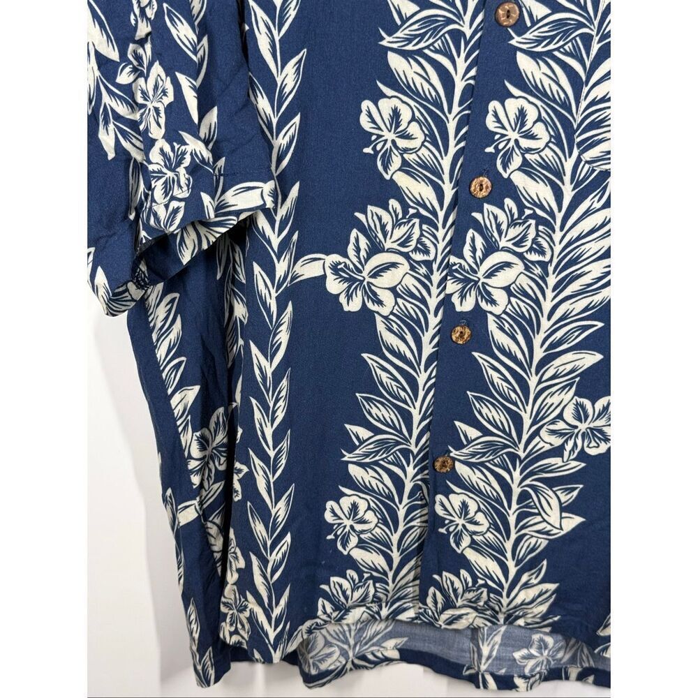 Point Zero island Paradise 100% rayon short sleeve Men’s button front style shir - Picture 6 of 7
